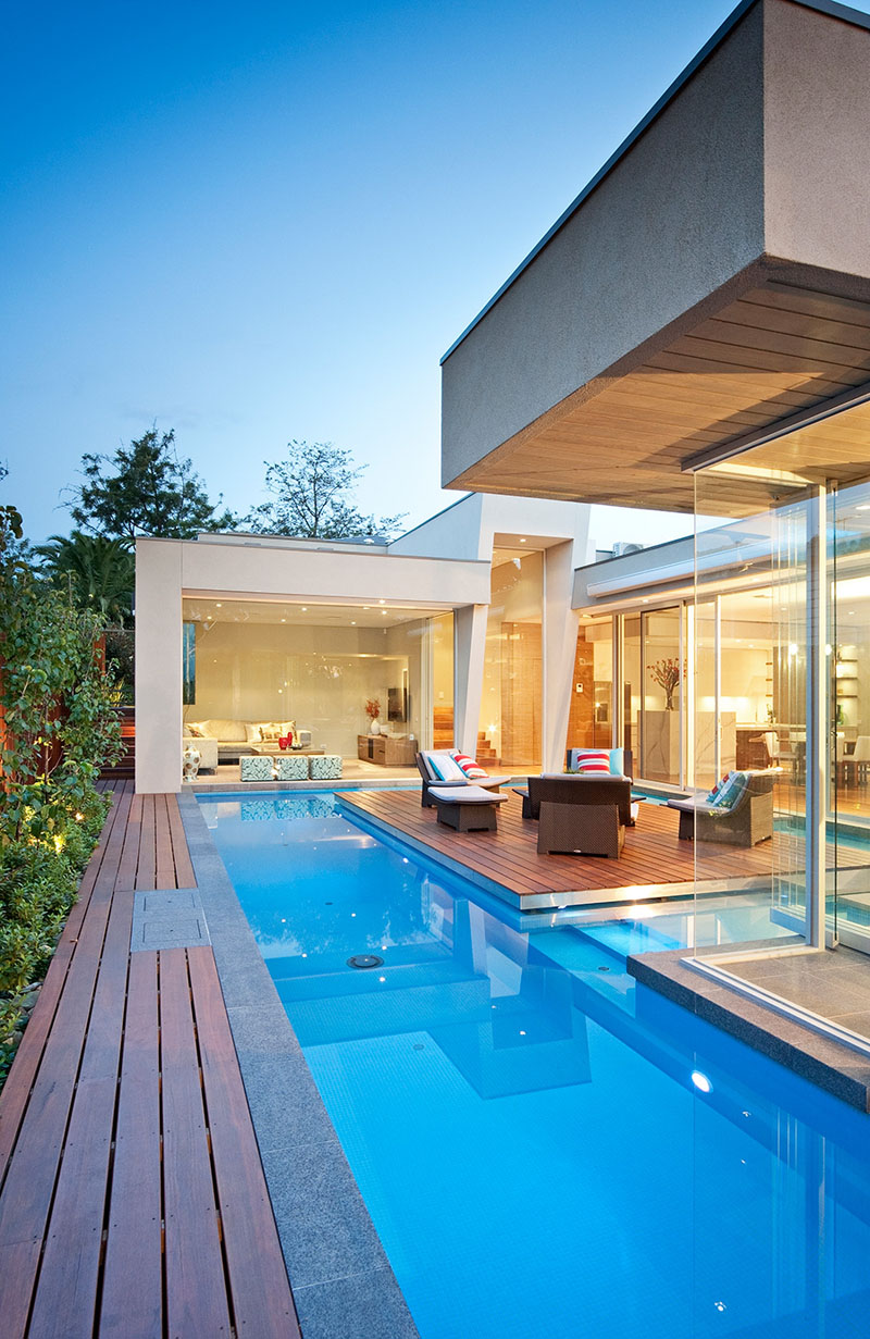 Timeless Modern Residence With Stunning Lap Pool And Floating Deck
