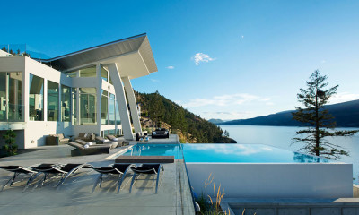 Okanagan Lake Waterfront Home With Minimalist Elegant Design ...