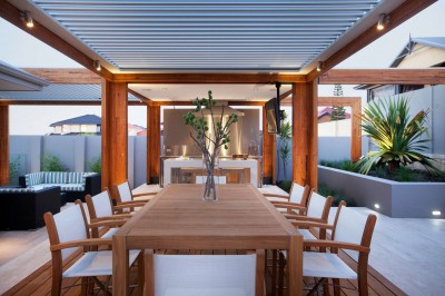 Stylish Backyard With Teak Decking | iDesignArch | Interior Design ...