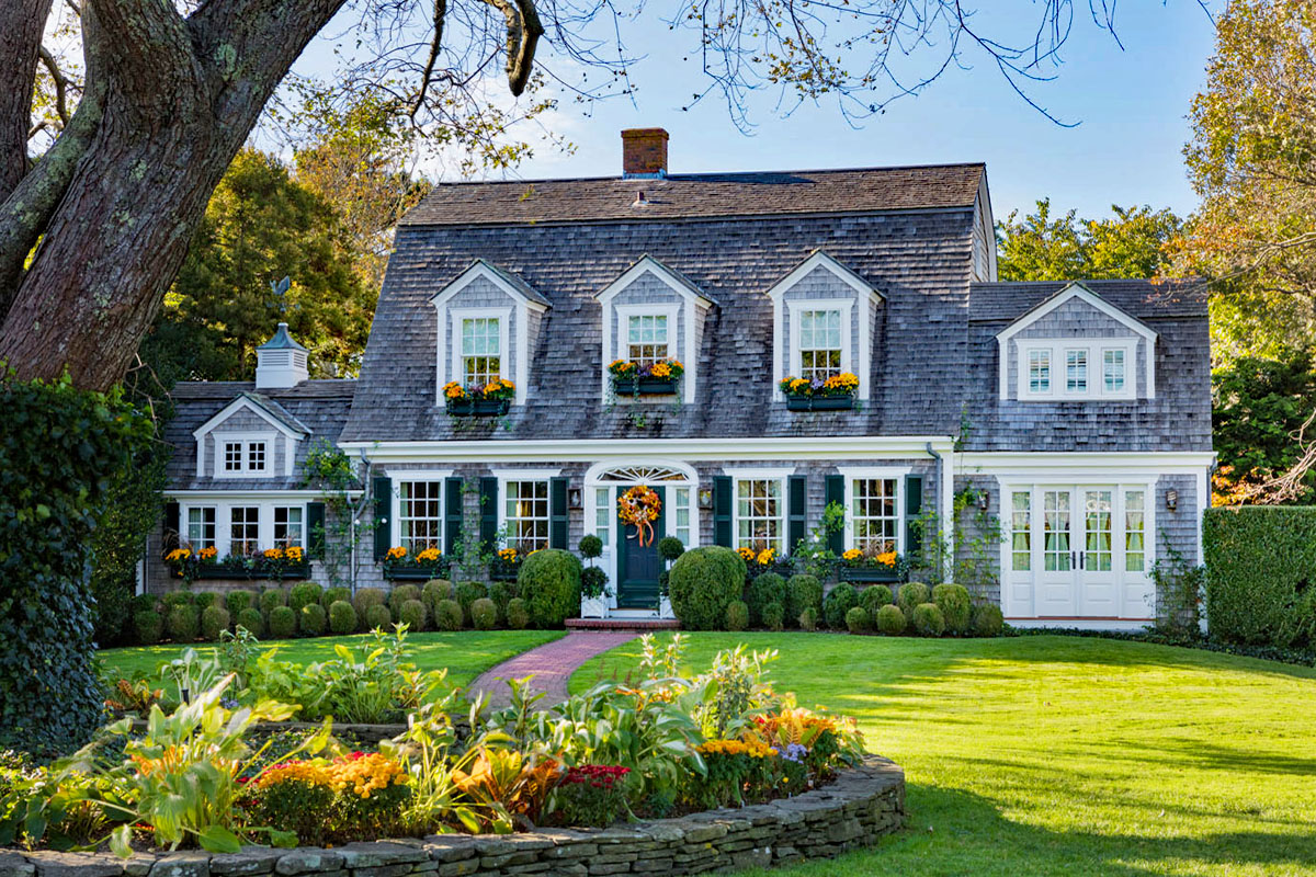 Storybook Home with Window Flower Boxes