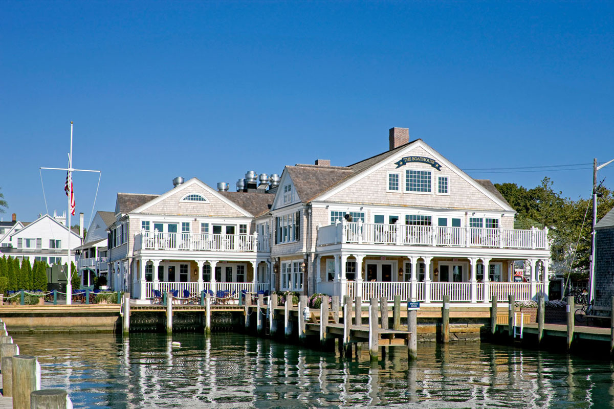 Harborfront Shingle Style Boathouse