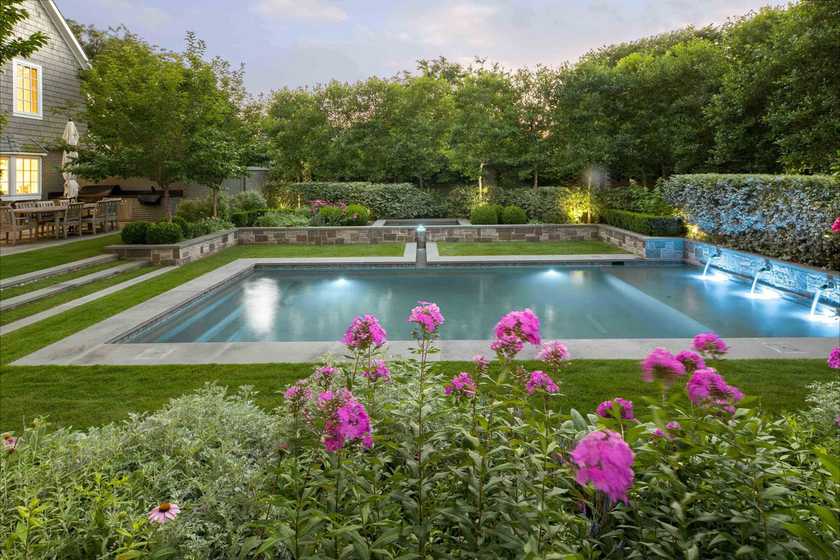 Elegant Sunken Pool Garden