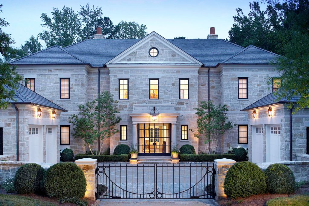 Stone Mansion with Timeless Traditional Exterior Architecture