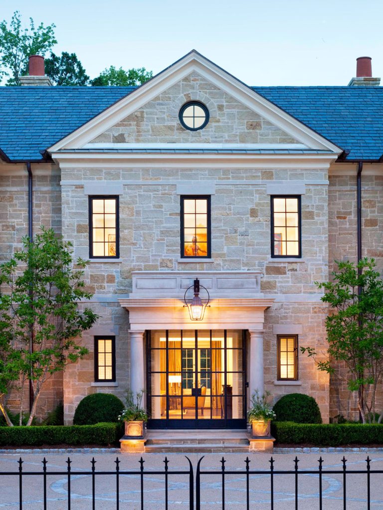 Stone Mansion with Timeless Traditional Exterior Architecture