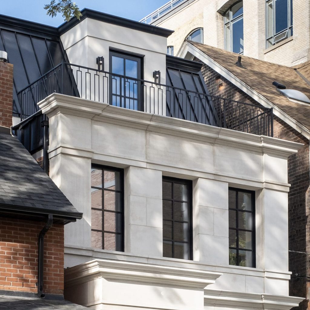 Timeless Limestone House with Classical Architectural Facade