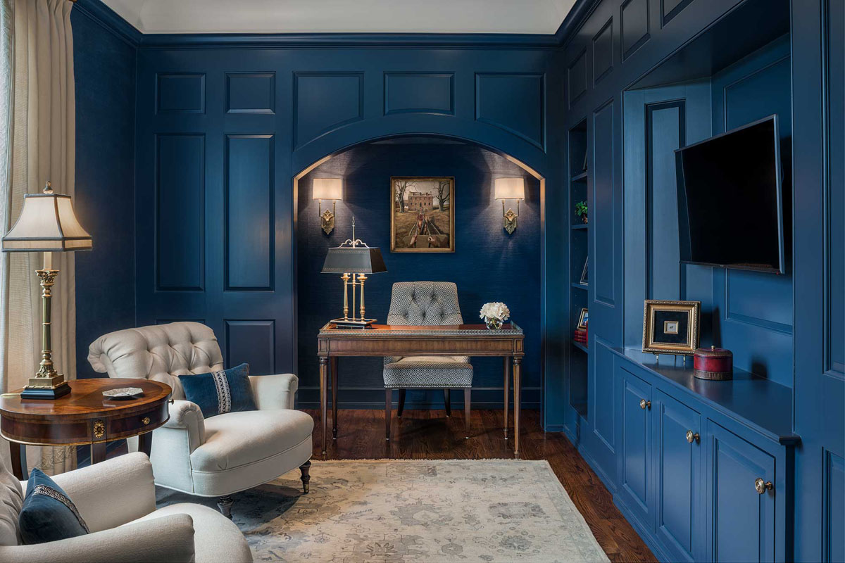 Blue Paneled Den