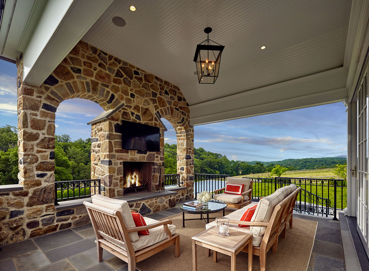 Covered Terrace Overlooking Rolling Landscape