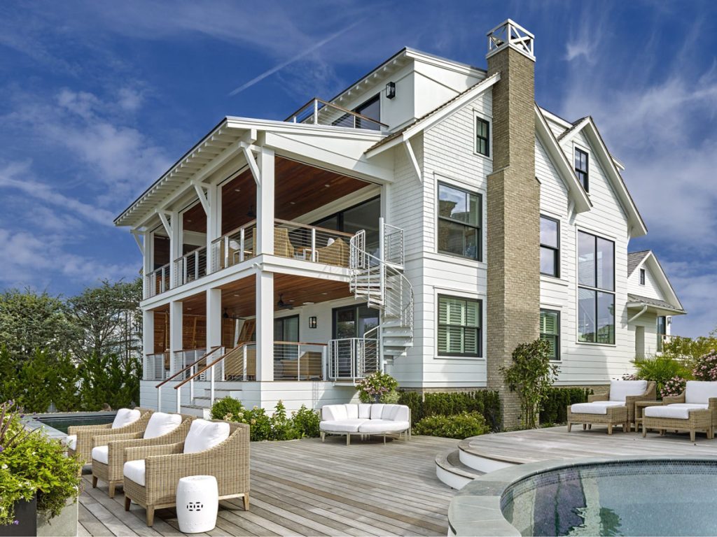 Contemporary Shingle-style Beach House With Wood Shutters