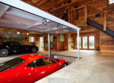 Luxury Home Garage With Car Elevator In Connecticut | iDesignArch ...