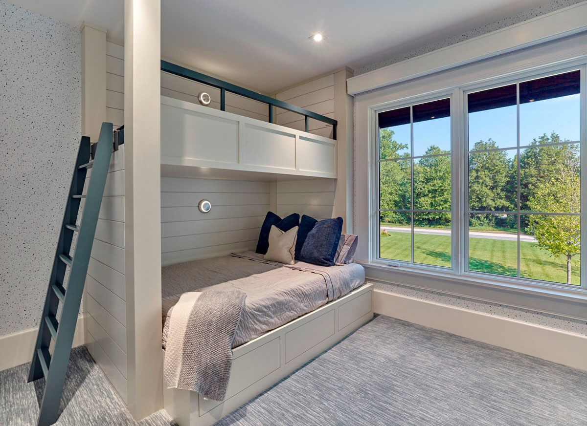 Modern Country Home Bunk Bedroom