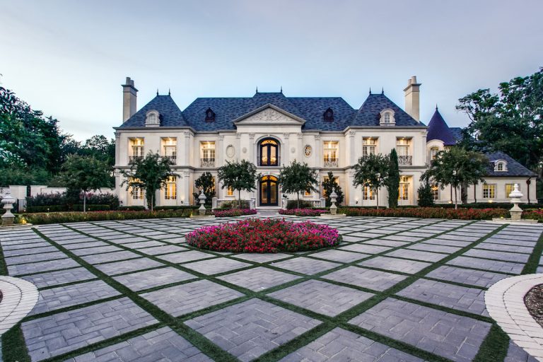 French Renaissance Chateau Style Mansion with Elegant Curb Appeal