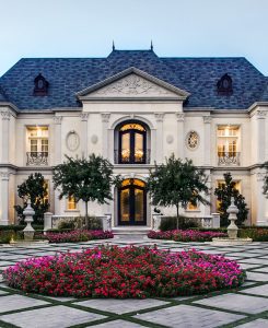 French Renaissance Chateau Style Mansion with Elegant Curb Appeal