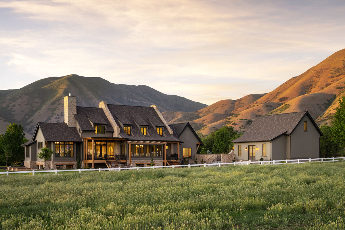 House with Mountain Backdrop