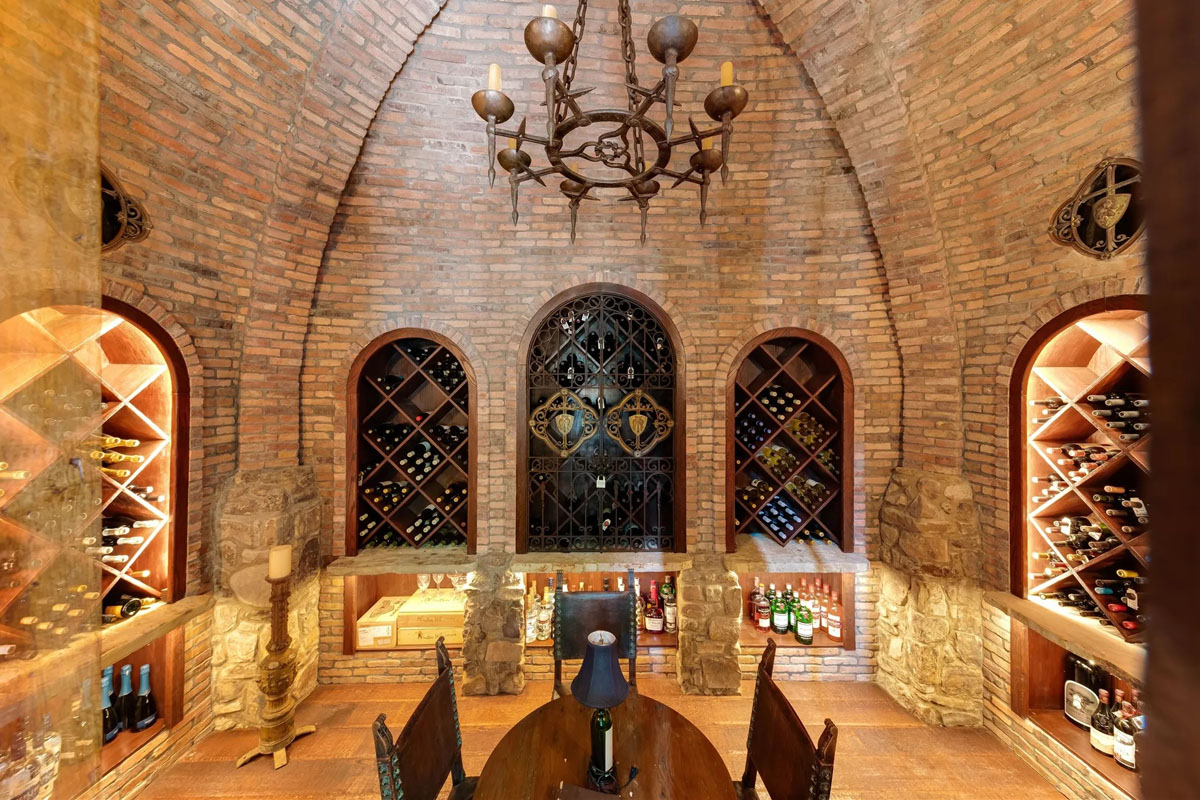 Vaulted Brick Wine Cellar