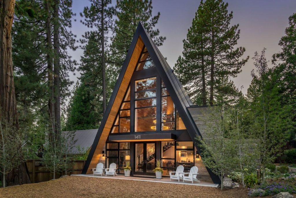 Modernized A-Frame Cottage with Dramatic Architecture