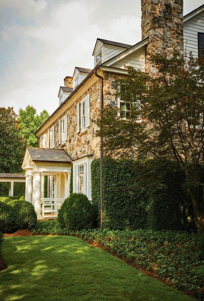 Timeless Country Stone House with Meticulous Landscaping