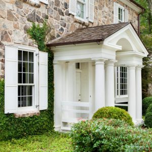 Timeless Country Stone House with Meticulous Landscaping