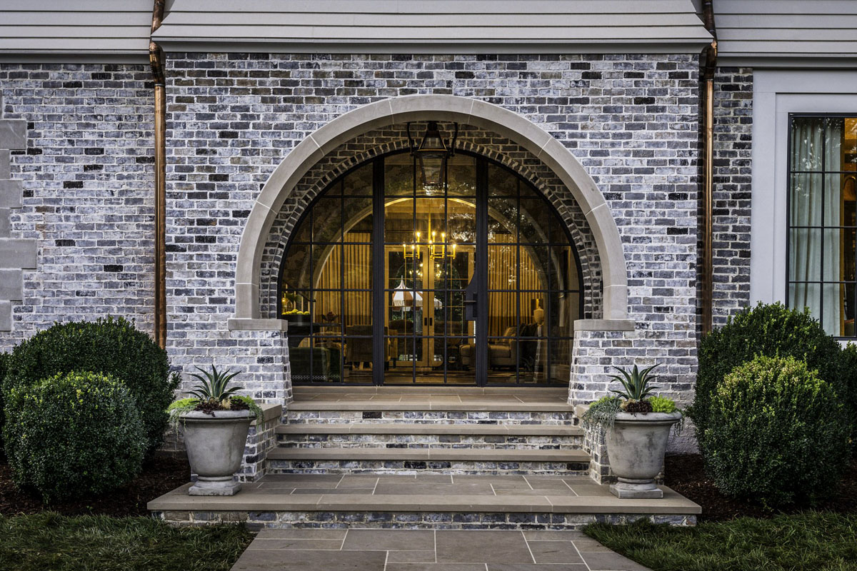 Arched Metal Door Front Entrance