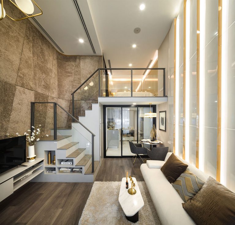 Luxurious Compact Modern Condo Apartment with Double Height Ceiling