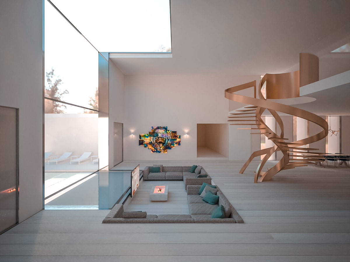 Design Concept For Minimalist House Design Soft Minimalist House Interior Cgi On Behance The
