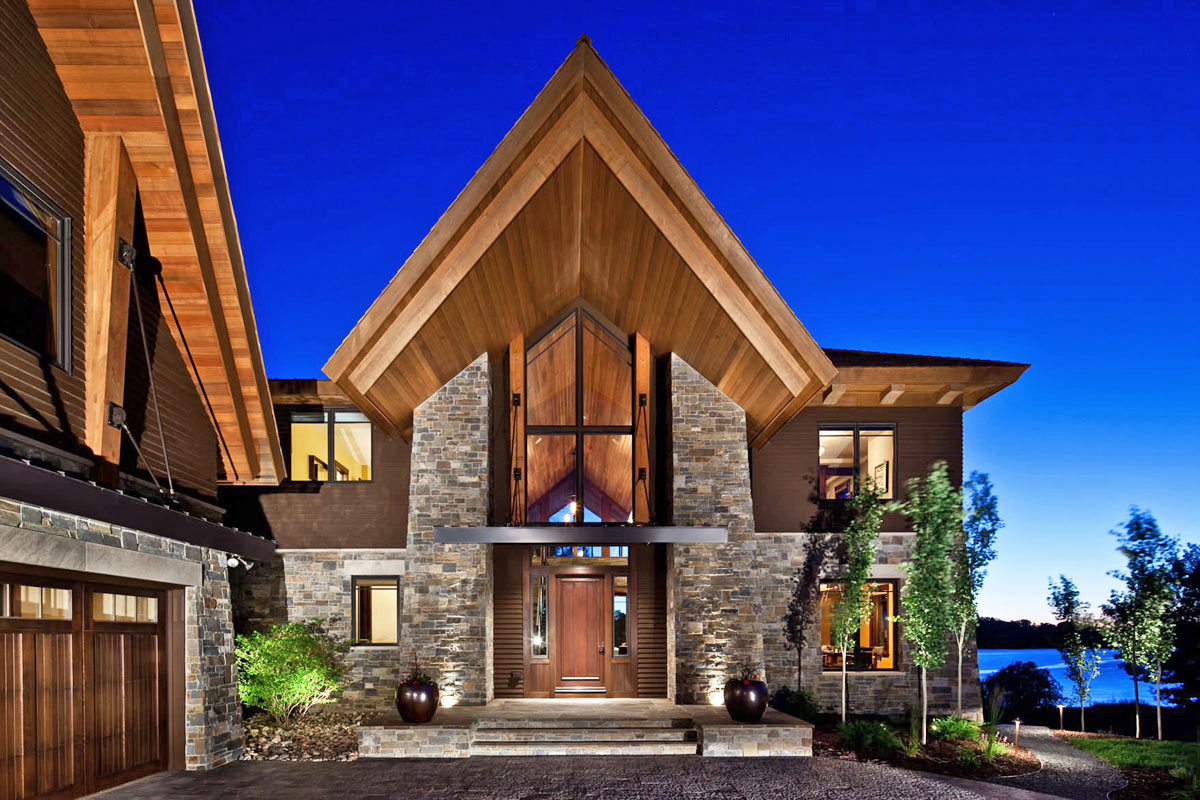 Modern Rustic Stone House