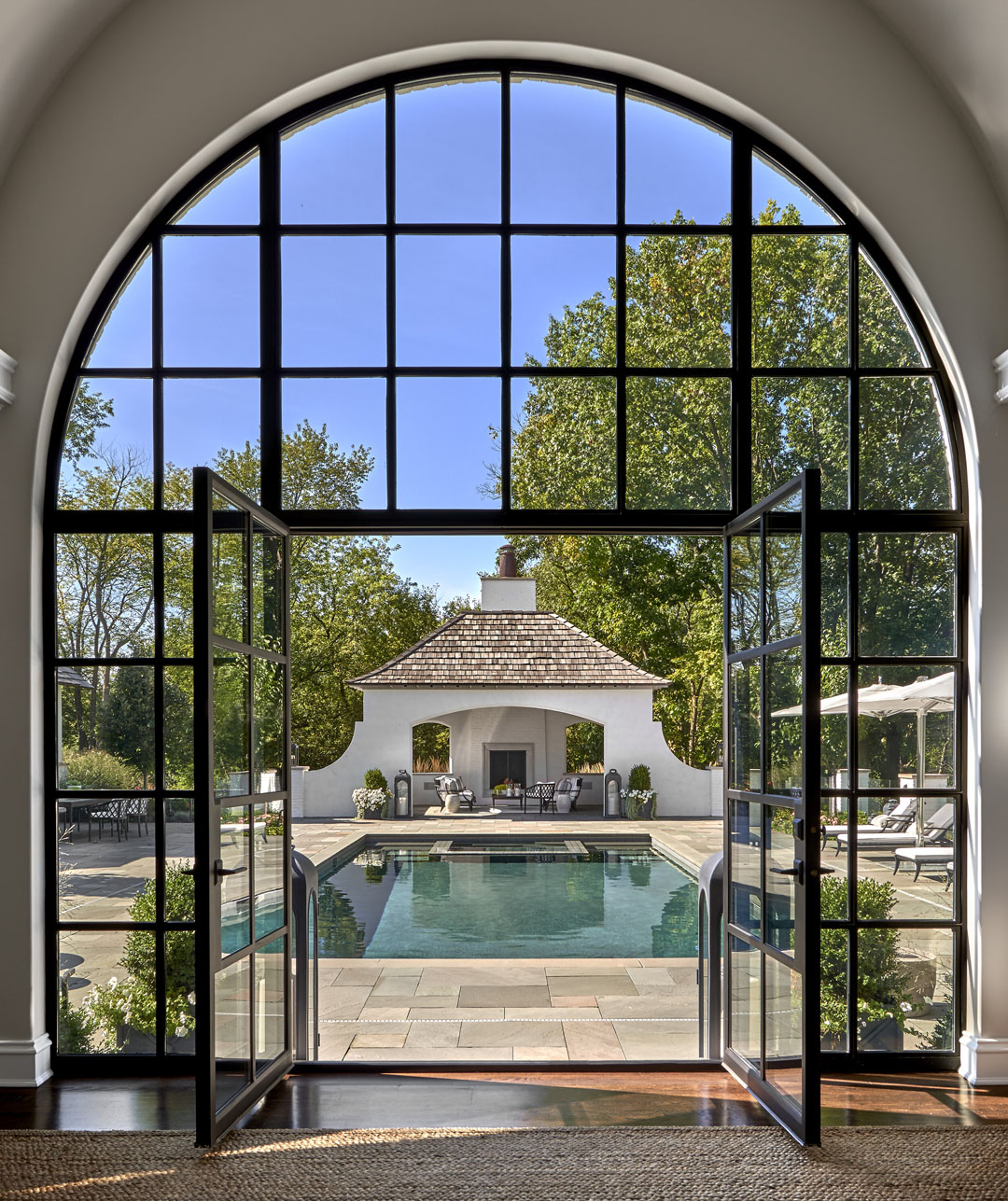 Arched Steel Window Doorway