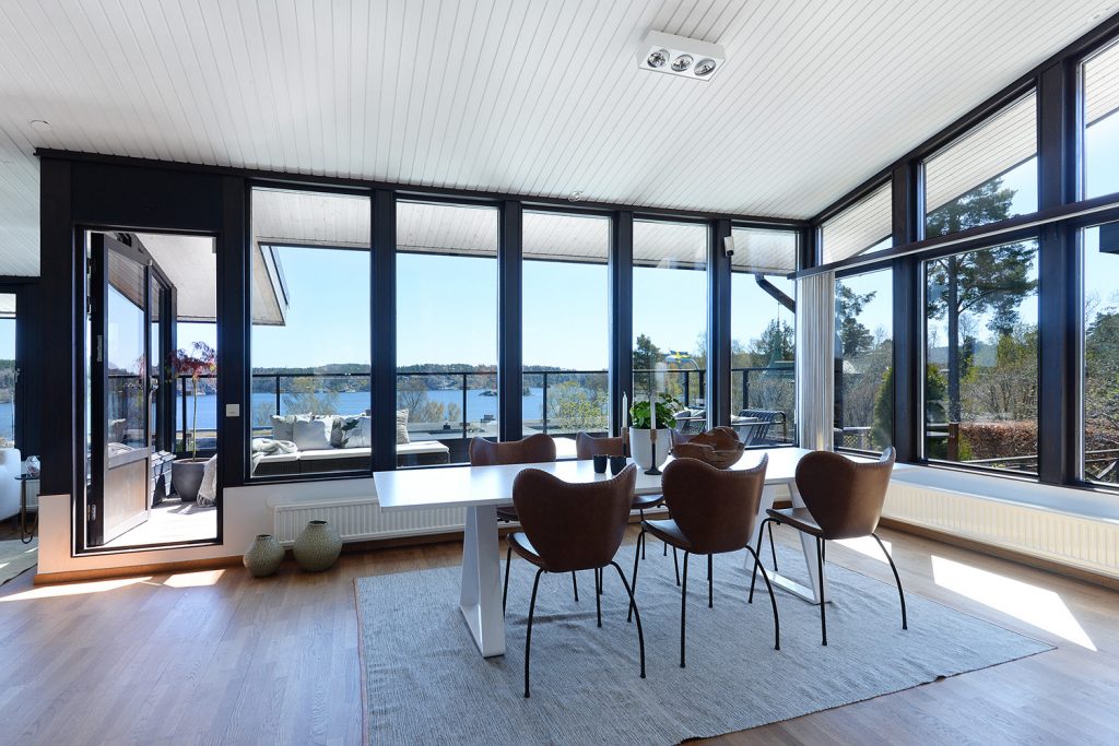Modern Home in Sweden with Views of the Water and Archipelago Traffic ...