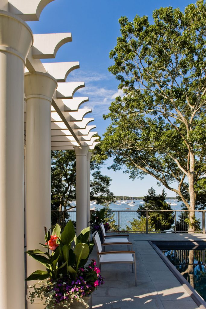 Cape Cod Harbor View House On A Curved Bluff