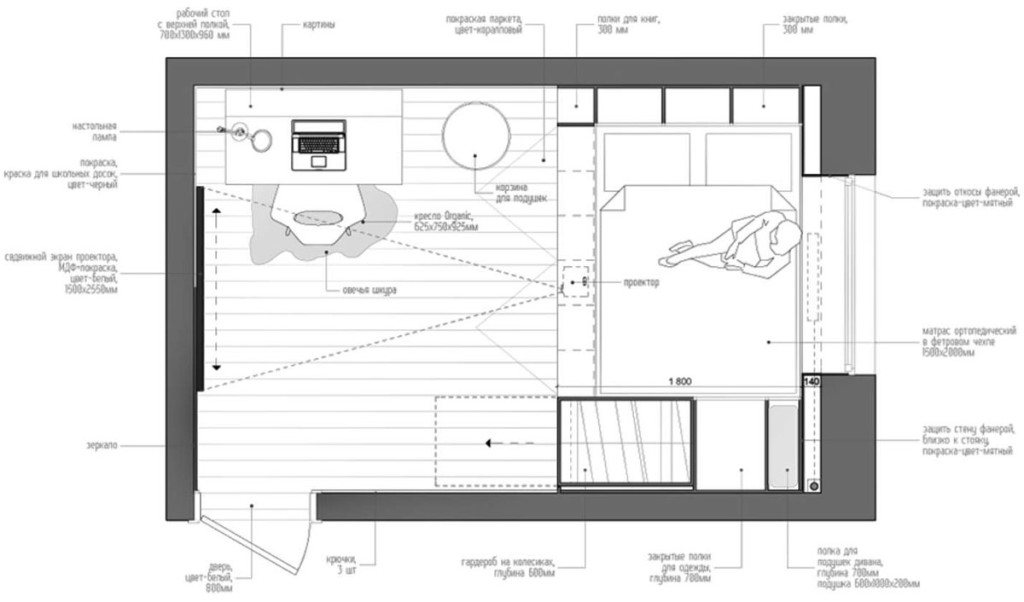 Stylish Bedroom Design For Teenager With Multifunctional Box ...