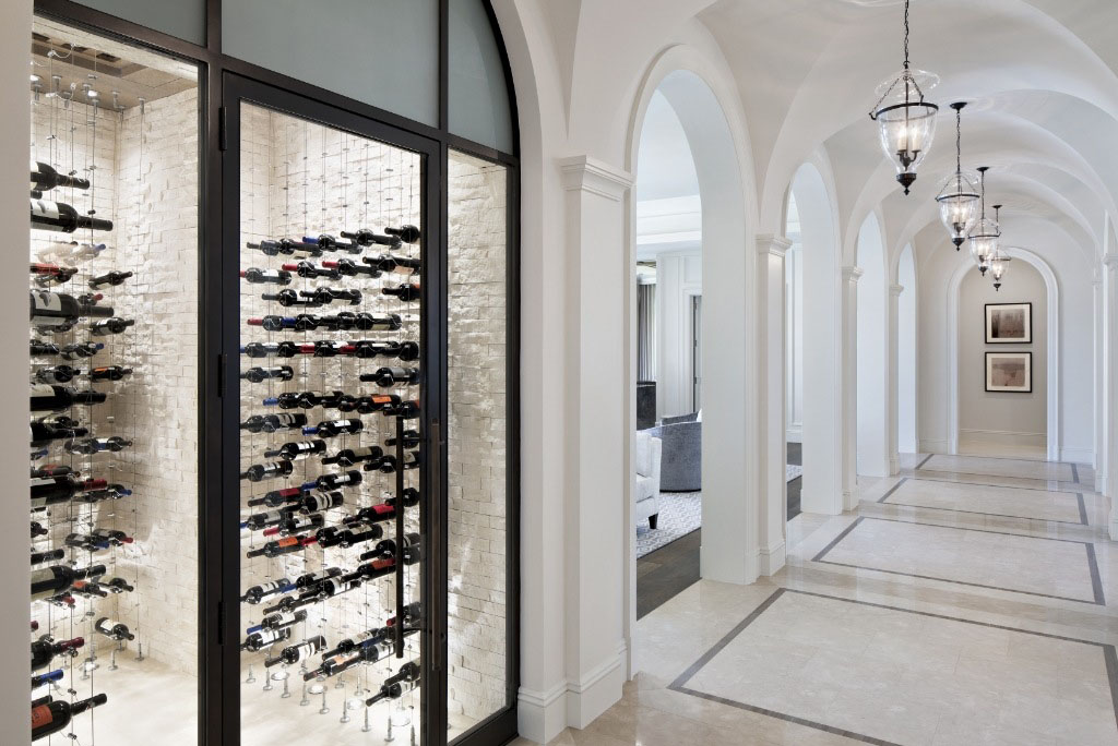 Glass Wine Room in Hallway