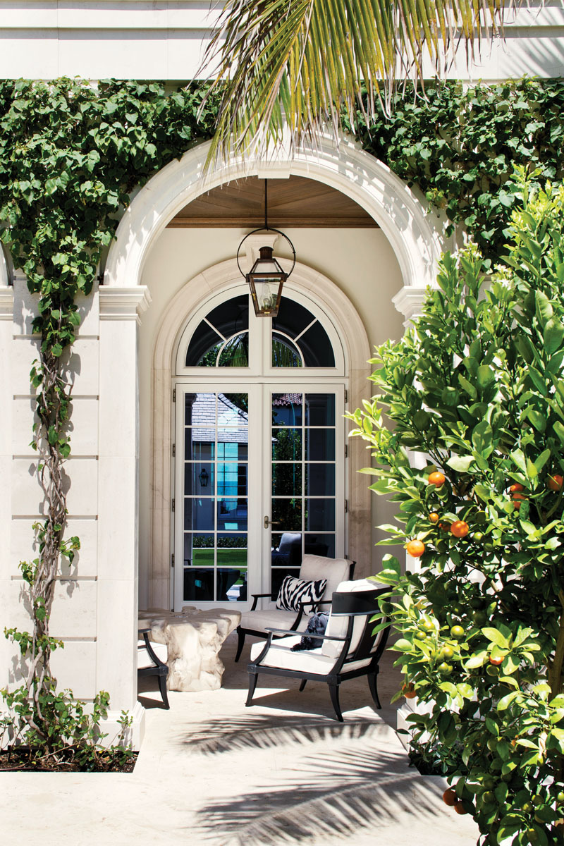 Classic Carved Stone Mansion with Oceanfront Loggias