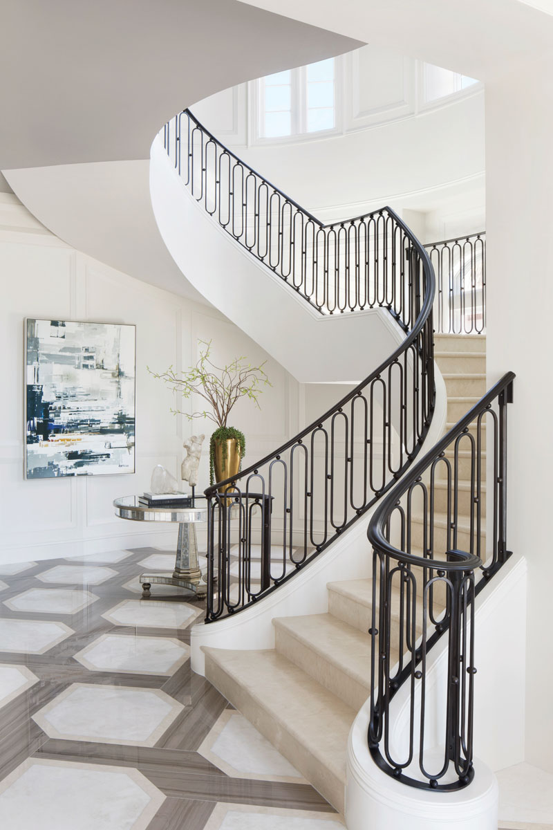 Elegant Limestone Staircase