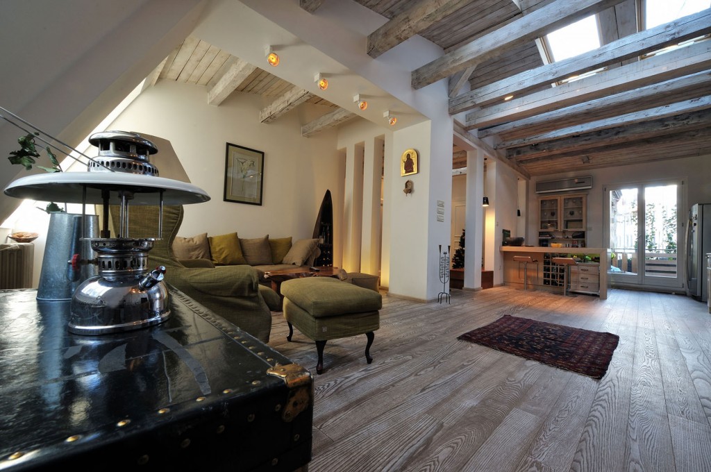 Stylish Renovated Attic Penthouse In Belgrade With Rustic Charm ...