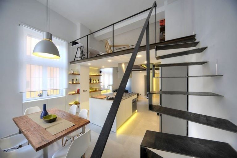 Refurbished Industrial Loft Apartment In Rome | iDesignArch | Interior