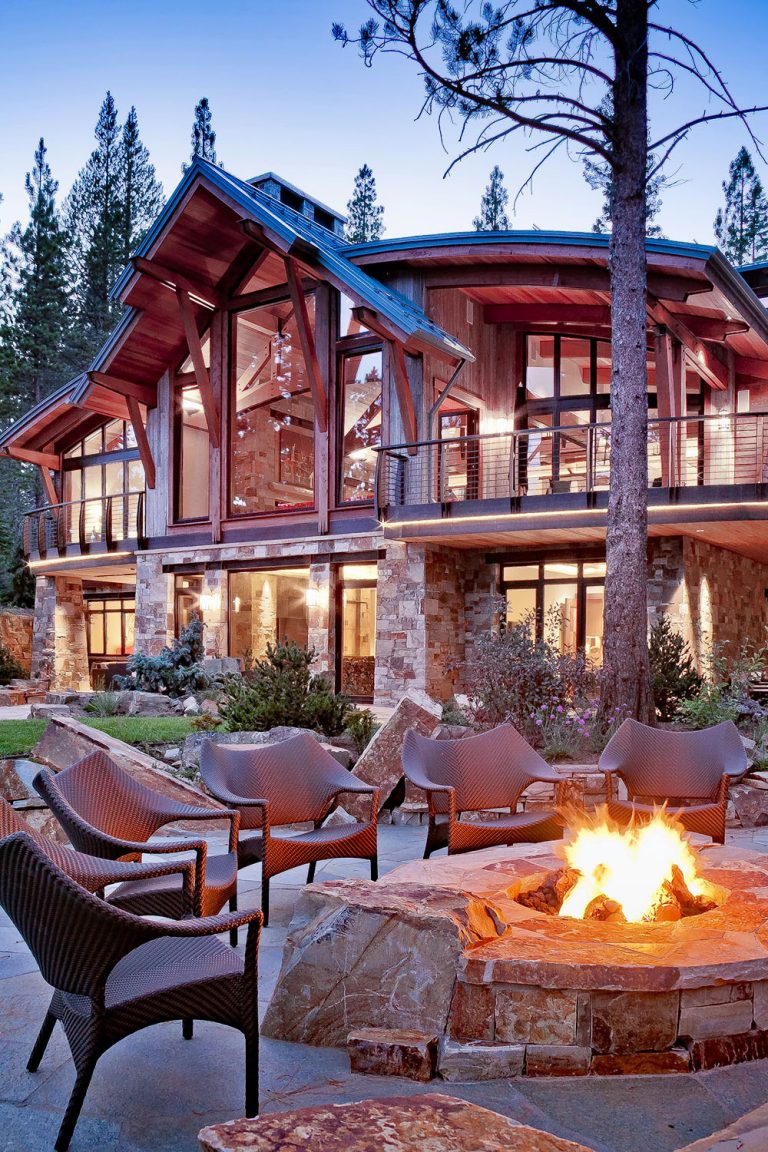 Lake Tahoe Rustic Transitional Style Mountain Home   Rustic Golf Course Home In The Mountains Truckee 5 768x1152 