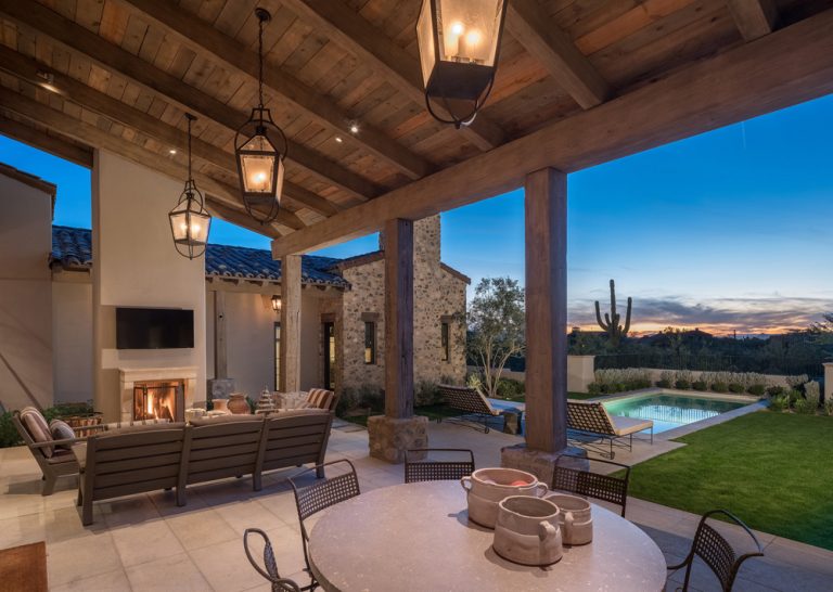 Elegant Stone House in Arizona with Rustic Mediterranean Architecture