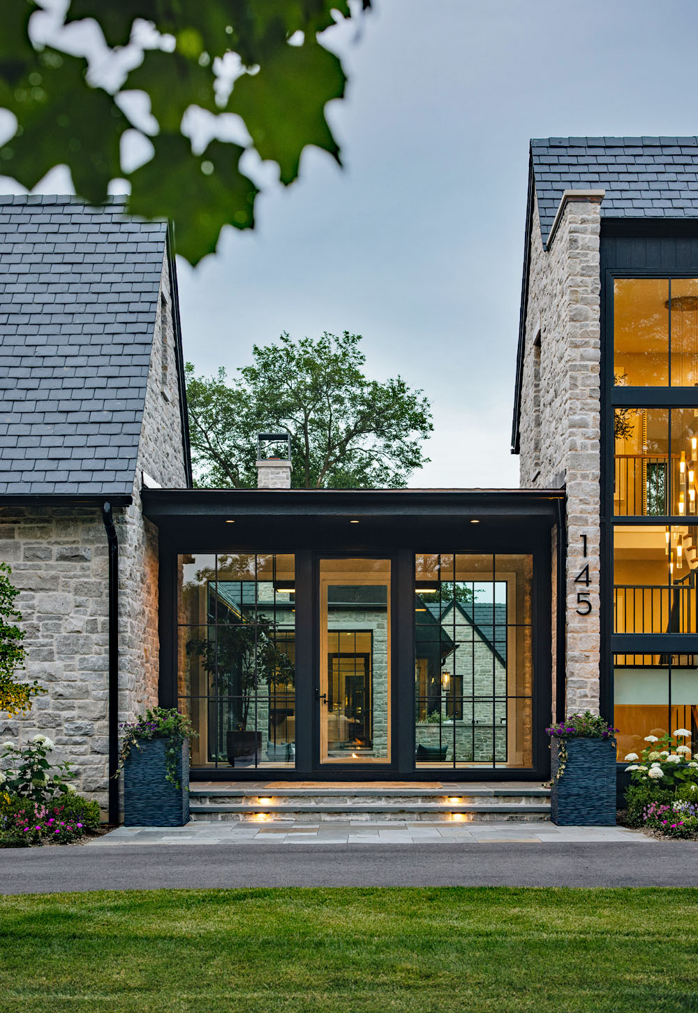 Elegant Glass Entryway