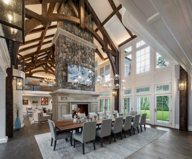 Rustic Elegant Gambrel Style Estate with Transitional Elements