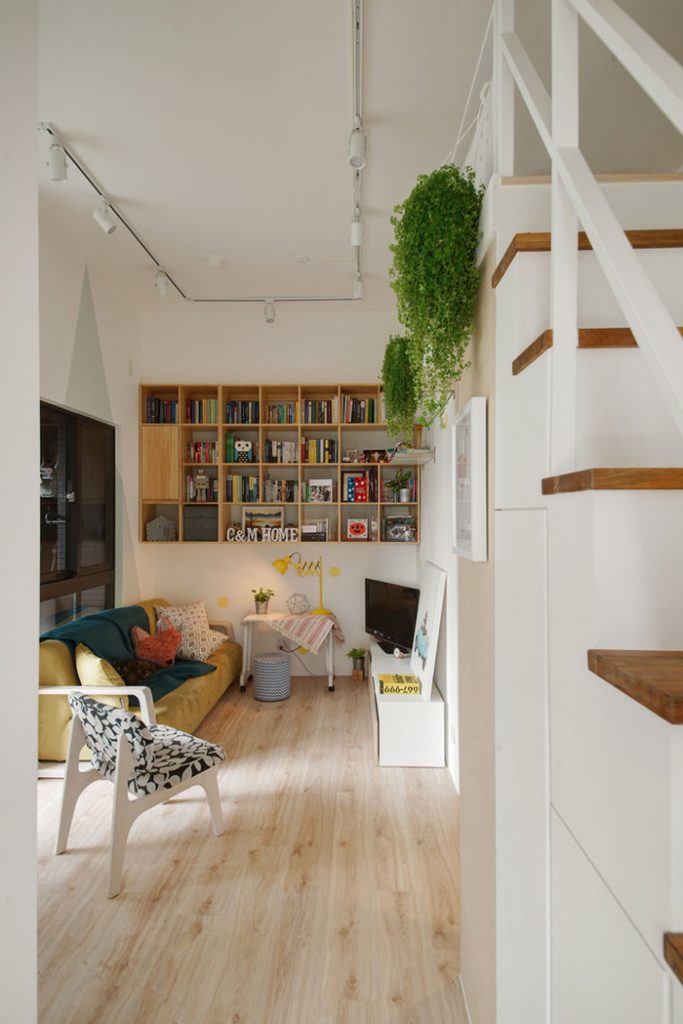 Redesigned Tiny Apartment with Loft Features a Brighter Open Space ...